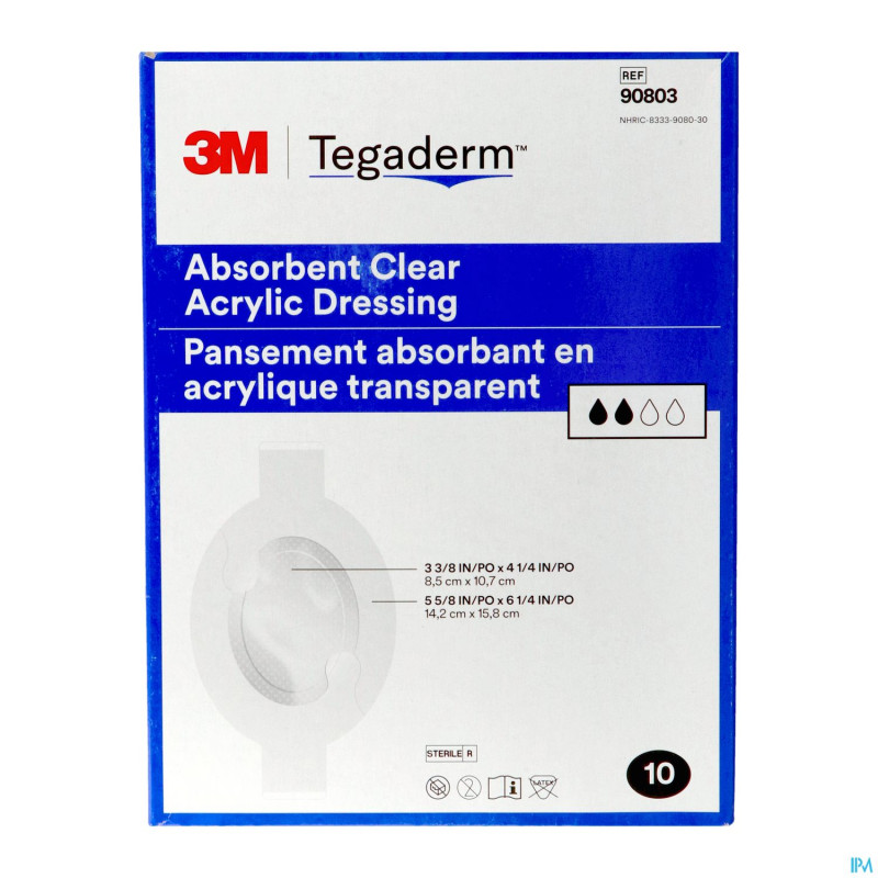 Tegaderm 3m absorb.transp ster 14,2x15,8cm10 90803