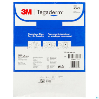 Tegaderm 3m absorb.transp ster 14,9x15,2cm10 90802