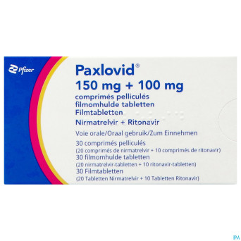 Paxlovid 150mg+100mg comp pell  30 opa/alu/pvc