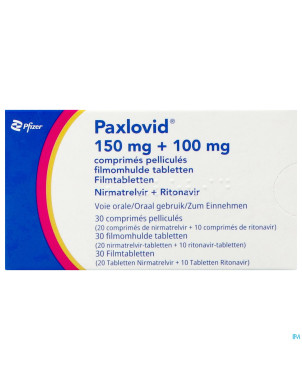 Paxlovid 150mg+100mg comp pell  30 opa/alu/pvc