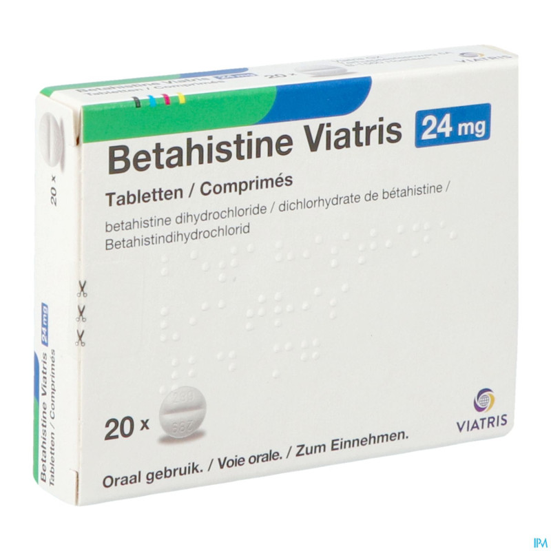 Betahistine viatris 24mg comp 20