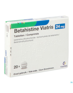 Betahistine viatris 24mg comp 20