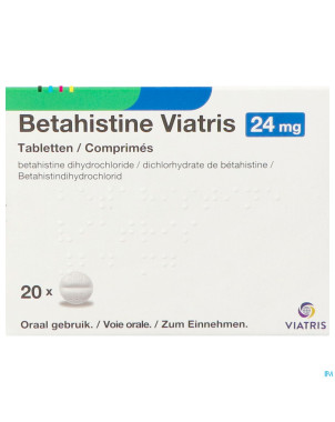 Betahistine viatris 24mg comp 20