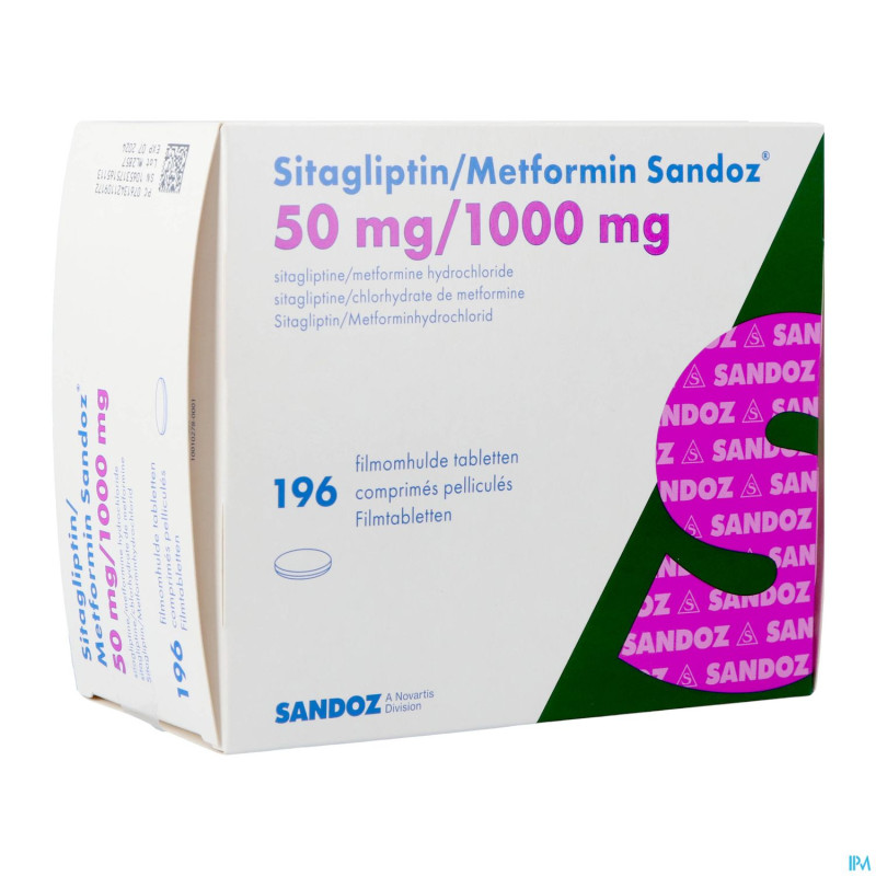 Sitagliptin metformin sand. 50/1000mg comp pell196