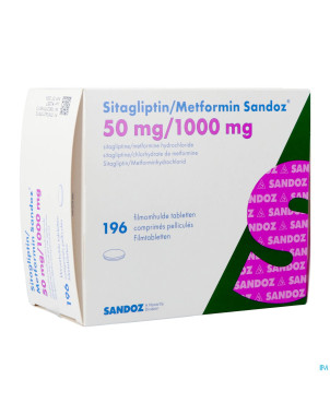Sitagliptin metformin sand. 50/1000mg comp pell196