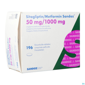 Sitagliptin metformin sand. 50/1000mg comp pell196