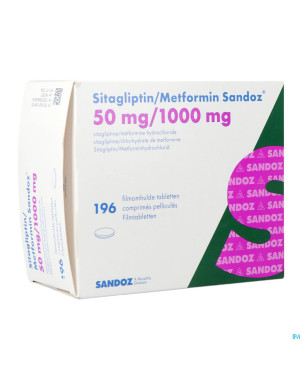 Sitagliptin metformin sand. 50/1000mg comp pell196