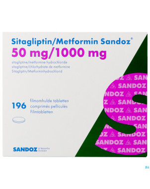 Sitagliptin metformin sand. 50/1000mg comp pell196