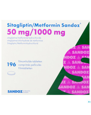 Sitagliptin metformin sand. 50/1000mg comp pell196