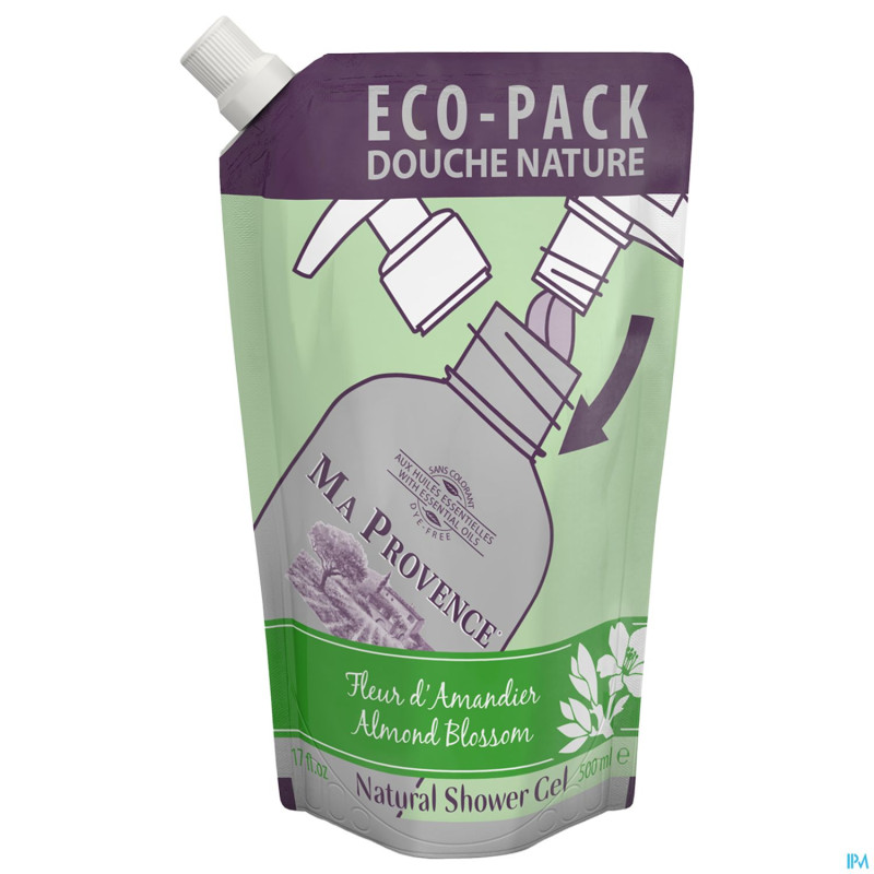 Ma provence gel douche amande recharge    500ml