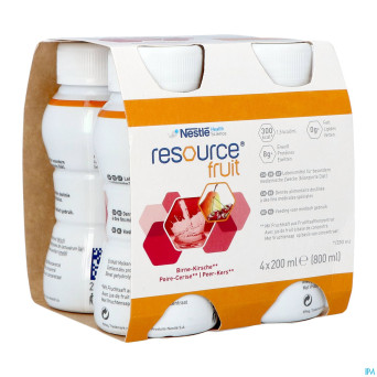 Resource fruit poire cerise    4x200ml 12415255