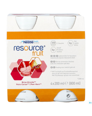 Resource fruit poire cerise    4x200ml 12415255