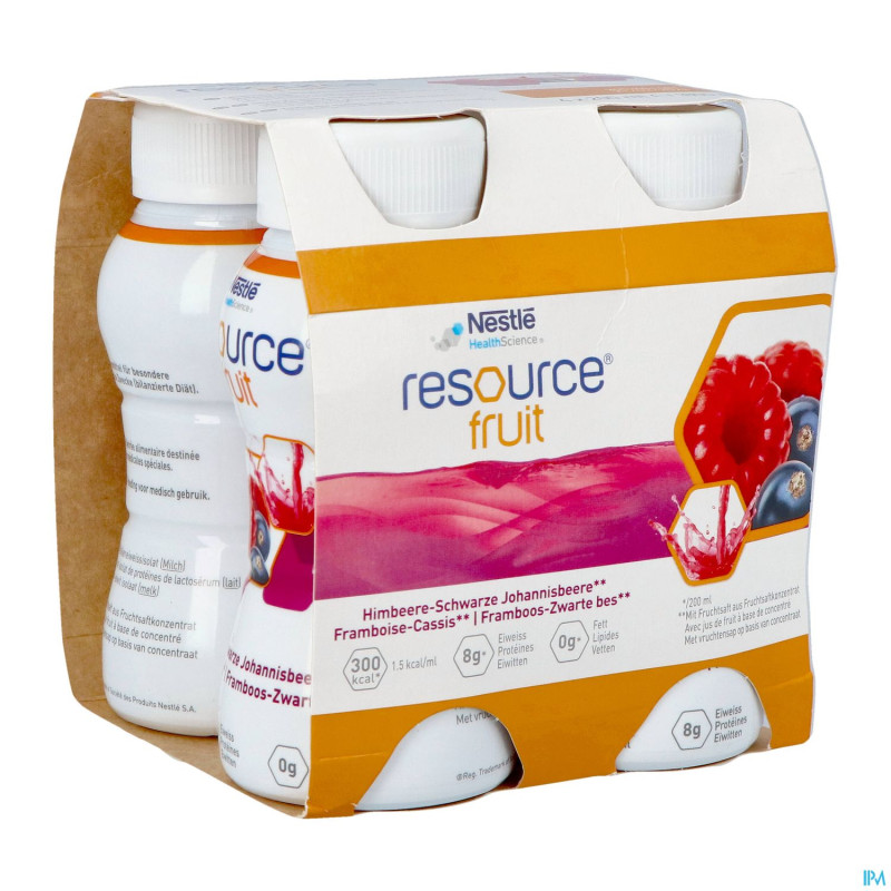 Resource fruit framboise cassis   4x200ml 12415273