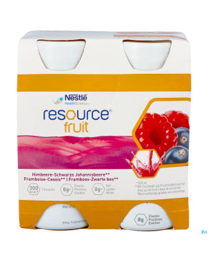 Resource fruit framboise cassis   4x200ml 12415273