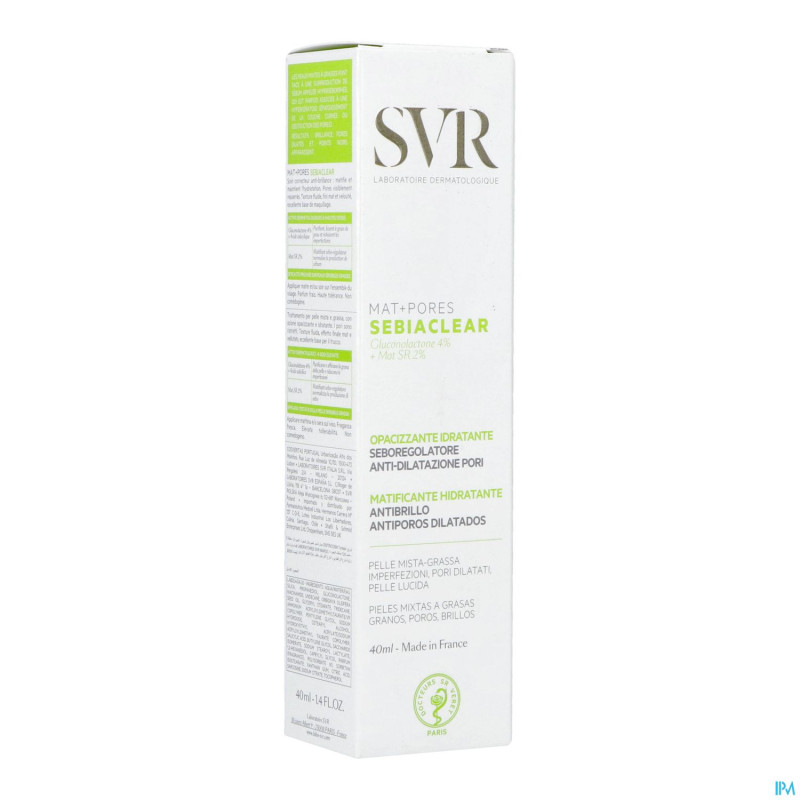 Svr sebiaclear creme mat + pores tube 40ml