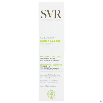Svr sebiaclear creme mat + pores tube 40ml