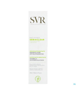 Svr sebiaclear creme mat + pores tube 40ml