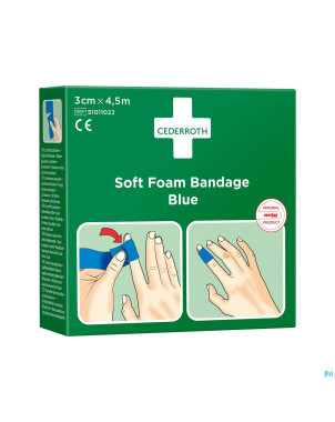 Cederroth autoadhesive bleu    3cmx4,5m 51011022