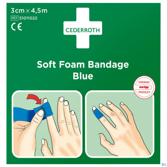 Cederroth autoadhesive bleu    3cmx4,5m 51011022