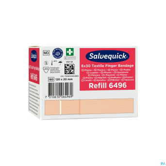 Salvequick pansement extra longue textile    6496