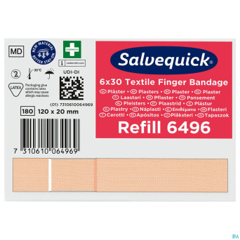 Salvequick pansement extra longue textile    6496
