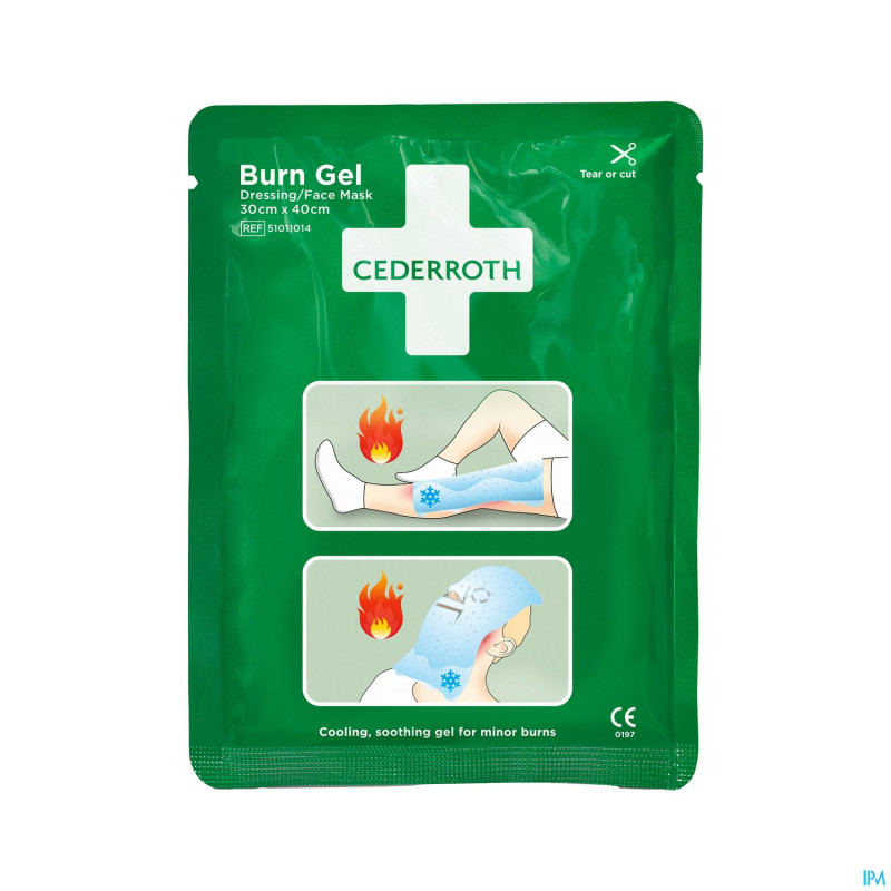 Cederroth burn gel compres.visage 30x40cm 51011014