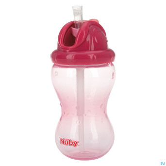 Nuby flip it gobelet a/goutterose 12m+ 360ml