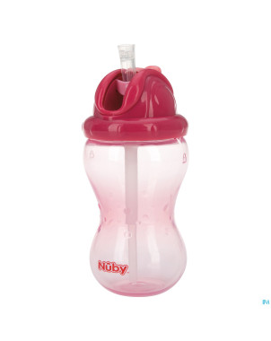 Nuby flip it gobelet a/goutterose 12m+ 360ml