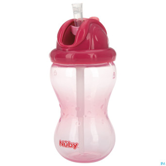 Nuby flip it gobelet a/goutterose 12m+ 360ml