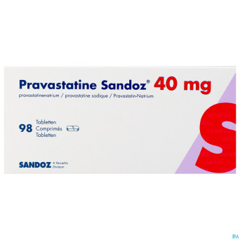 Pravastatine sandoz pi pharma 40mg    comp 98 pip