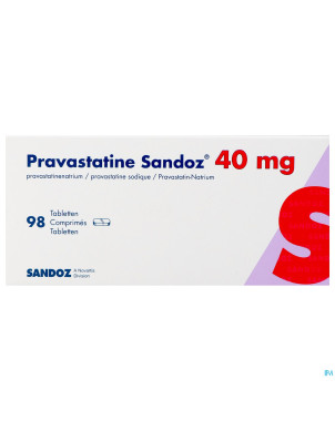 Pravastatine sandoz pi pharma 40mg    comp 98 pip