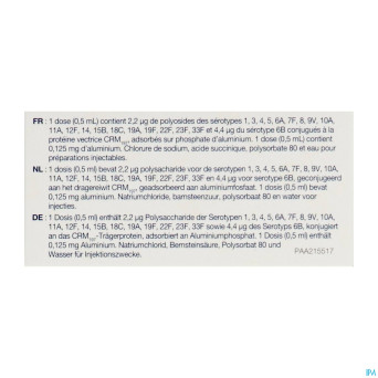 Prevenar 20 susp inj ser prer. 0,5ml