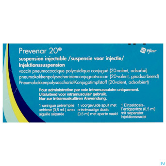 Prevenar 20 susp inj ser prer. 0,5ml