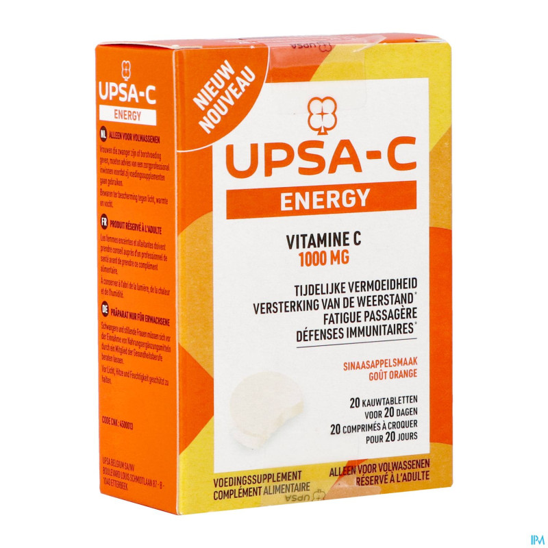 Upsa c energy 1000mg  comp croq. 20