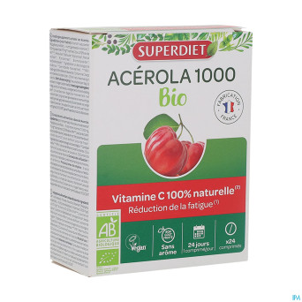 Superdiet acerola 1000 bio    comp croq. 24