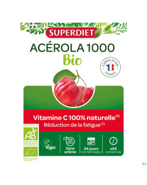 Superdiet acerola 1000 bio    comp croq. 24