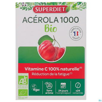 Superdiet acerola 1000 bio    comp croq. 24