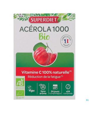 Superdiet acerola 1000 bio    comp croq. 24