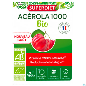 Superdiet acerola 1000 bio    comp croq. 24