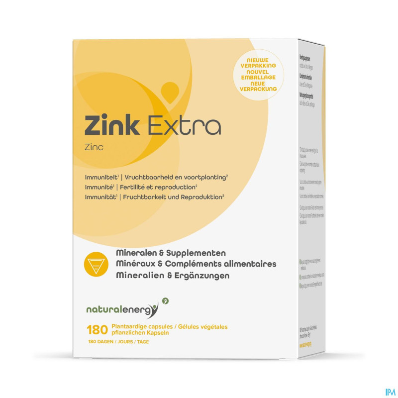 Natural energy zinc extra caps 180