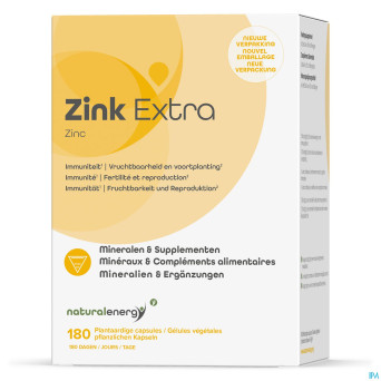 Natural energy zinc extra caps 180