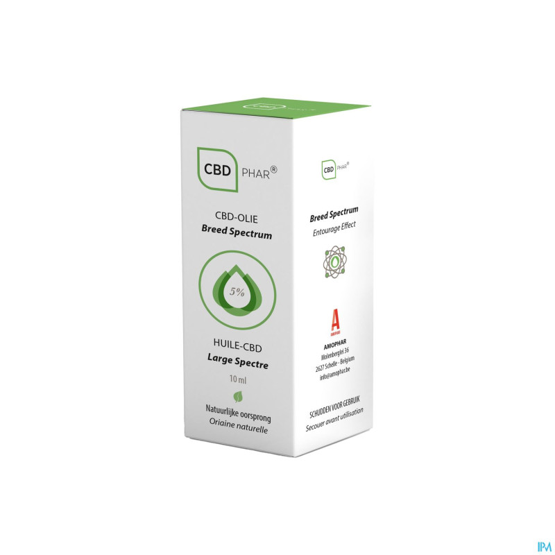 Cbd huile large spectre 5%    10ml cbd-phar