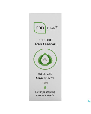 Cbd huile large spectre 5%    10ml cbd-phar