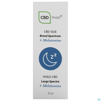 Cbd huile large spectre + melatonine 30ml cbd-phar