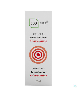 Cbd huile large spectre + curcumine 30ml  cbd-phar