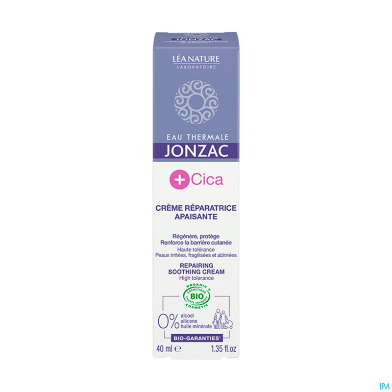 Jonzac cica creme reparatrice bio s/parfum 40ml