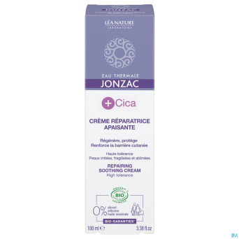 Jonzac cica creme reparatrice bio s/parfum 100ml