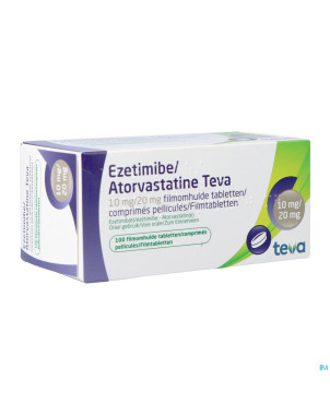 Ezetimibe atorvastatine teva 10/20mg comp pell 100