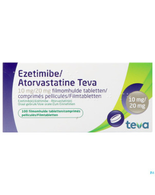 Ezetimibe atorvastatine teva 10/20mg comp pell 100