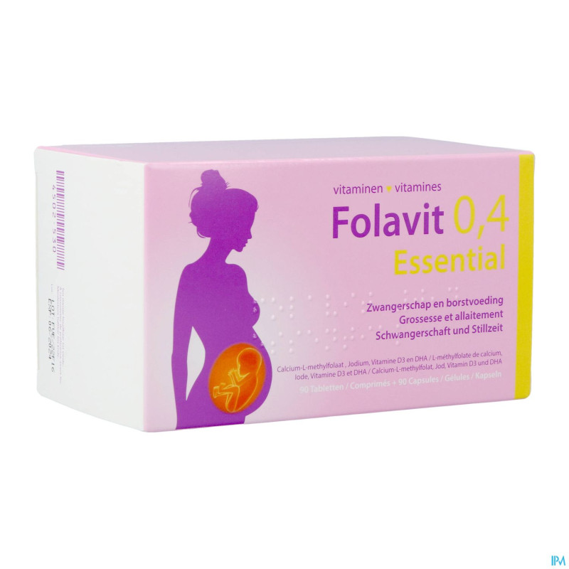 Folavit 0,4mg essential    comp 90 + caps 90 nf